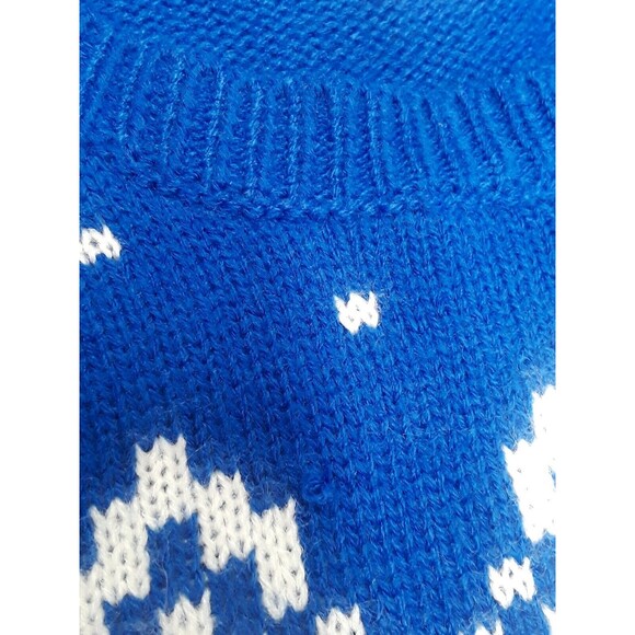 Jolly Sweaters Drunk Snowman with Beer Mens Christmas Holiday Blue White Sz L - Picture 9 of 12